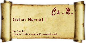 Csics Marcell névjegykártya