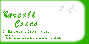 marcell csics business card